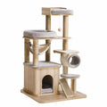Katzenkratzbaum aus Holz und Sisal Beige
