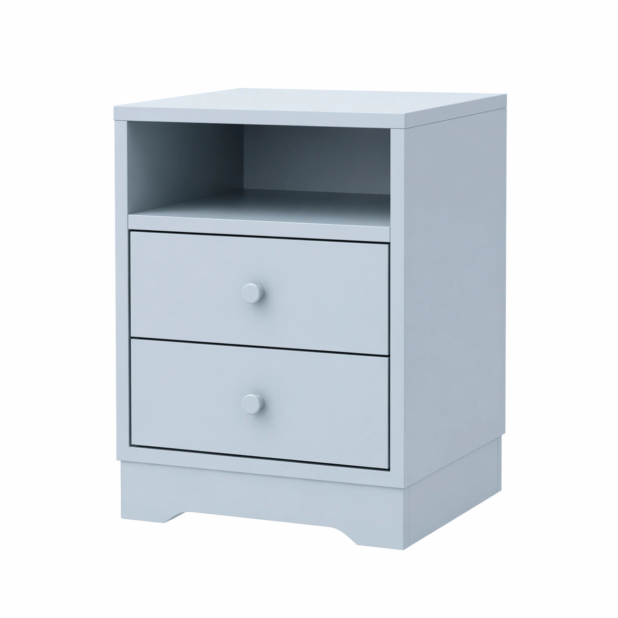 Nachttisch mit Schubladen MDF Grau