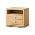 Nachttisch mit Schubladen MDF Eichenoptik 48x40x55cm