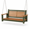 Hängeschaukelbank Holz/Stahl Grün/Braun 150cm