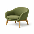 Sessel Stoff Grün Eichenholz 76cm x 70cm x 72cm
