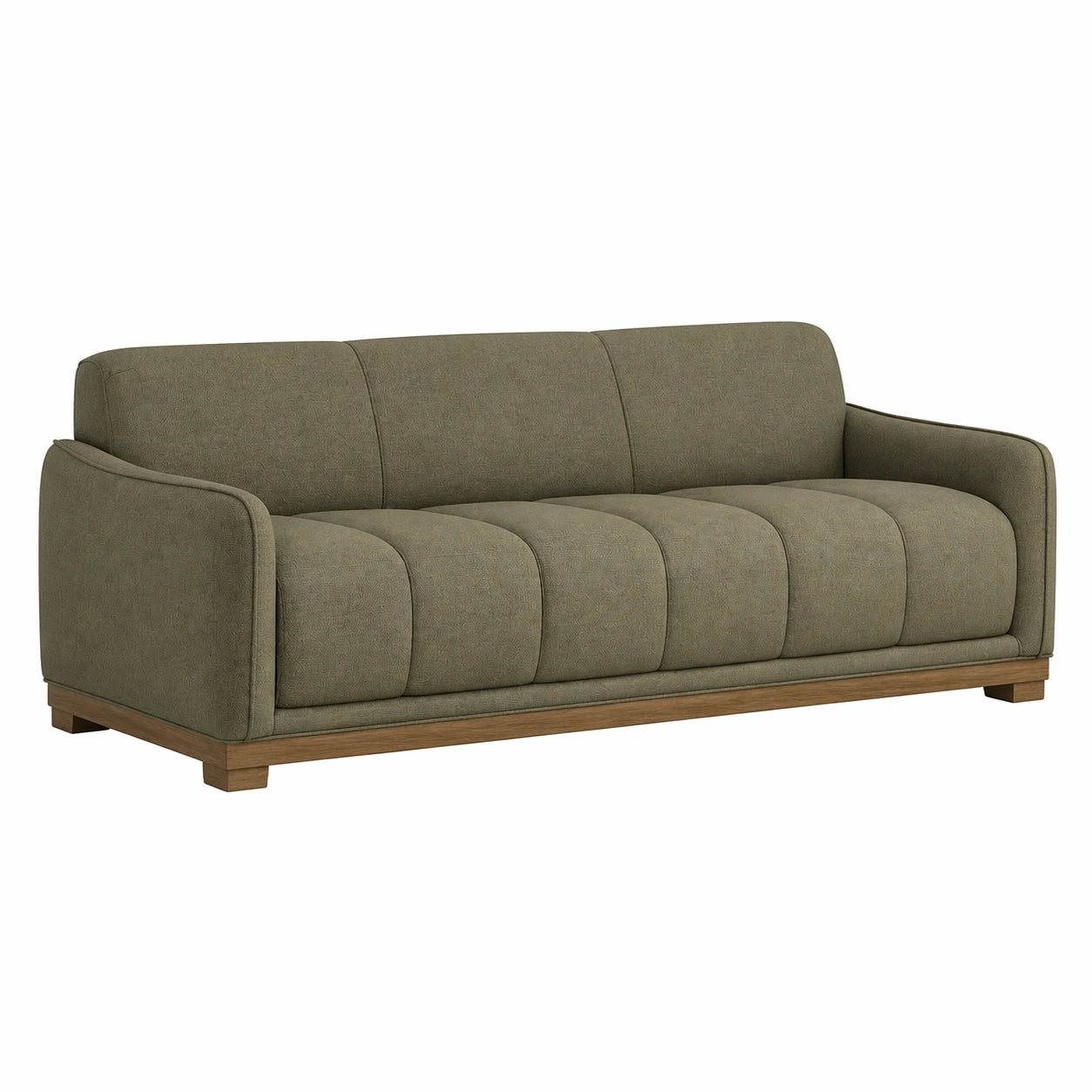 3-Sitzer Sofa Stoff Olivgrün