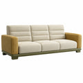 Sofa 3-Sitzer Stoff Beige/Gelb 200cm