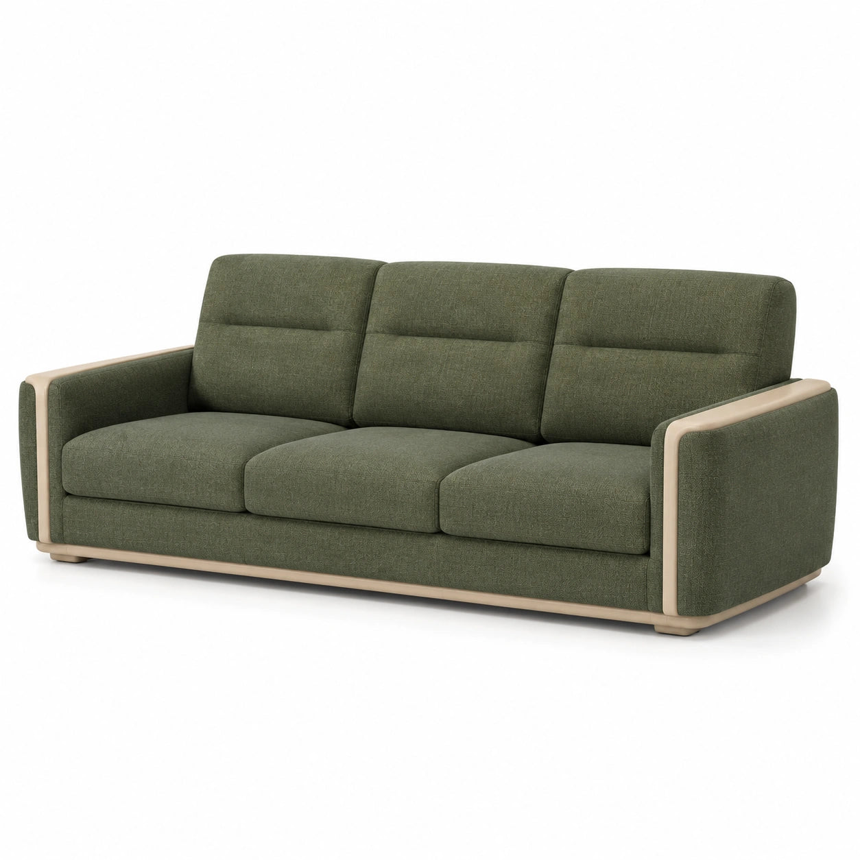 3-Sitzer Sofa Stoff Grün 200x90x85cm