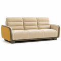 3-Sitzer Sofa Stoff Beige/Braun 230x95x85cm