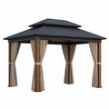 Pavillon aus Aluminium und Stahl mit Polyester-Vorhängen 300x400cm