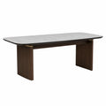 Esstisch Rechteckig Dunkelbraun Holzfurnier mit Metallverstärkung 200x90x76cm