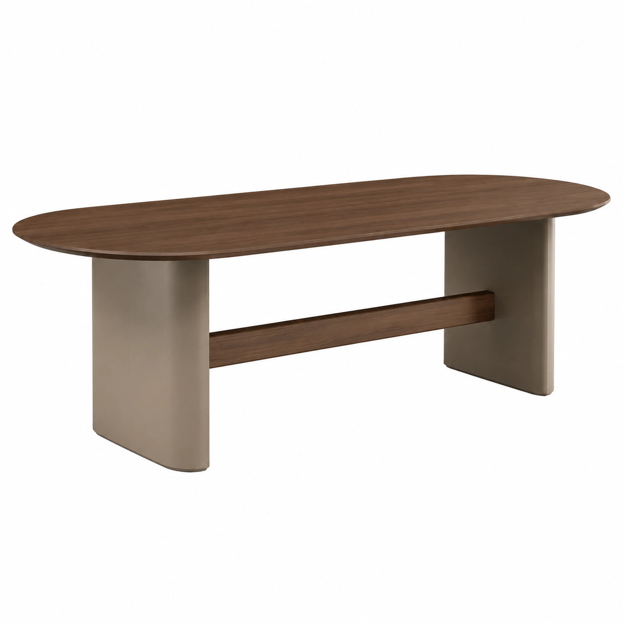 Ovaler Esstisch Eichenholz Braun 200x90x75 cm