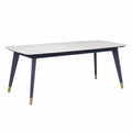 Esstisch in Marmoroptik mit Metallbeinen 200x90 cm